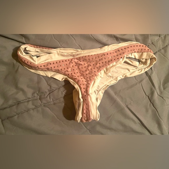 Acacia Swimwear Pink and White Mesh top and bottom (bikini) - Picture 6 of 6